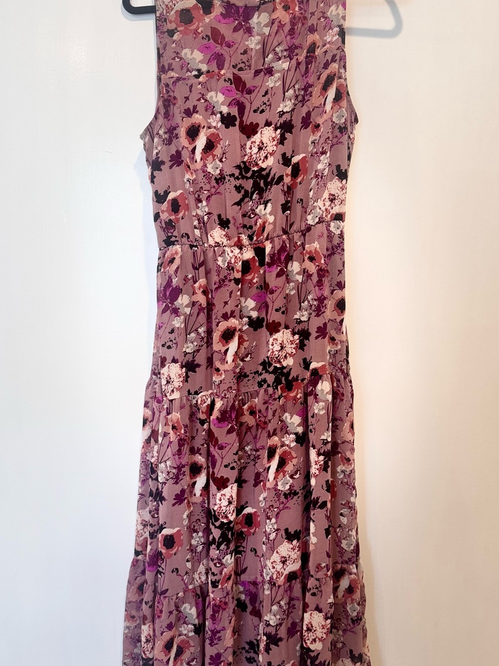 Lulu's Mauve Floral Tiered Maxi Dress - Picture 4 of 4